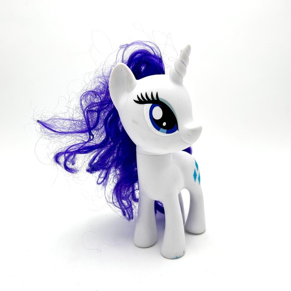 Hasbro 2016 My Little Pony Rarity 6" White Unicorn Purple Hair Toy Figure - Picture 4 of 6